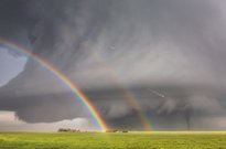 storm and rainbow